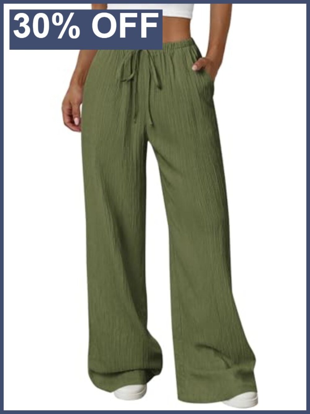 Wide Leg Palazzo Pants High Waisted Flowy Beach Travel Trousers